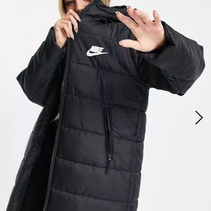 Nike Eco-Down Repel synthetic-fill parka coat in black